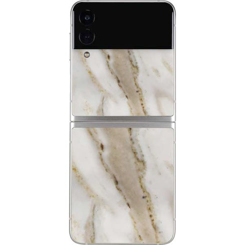 Vanilla Marble Galaxy Z Flip3 5G Skin